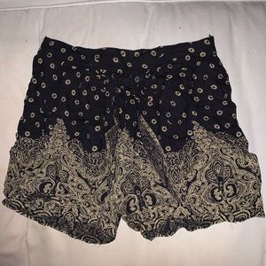 Black and gold Anthropologie shorts